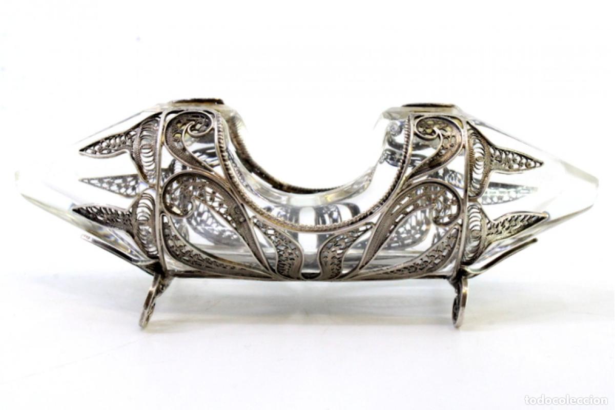Antig&uuml;edades: soporte de plata para palillos de dientes - Foto 2