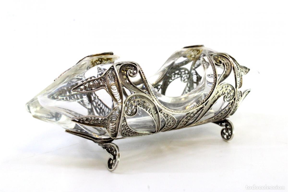 Antig&uuml;edades: soporte de plata para palillos de dientes - Foto 3