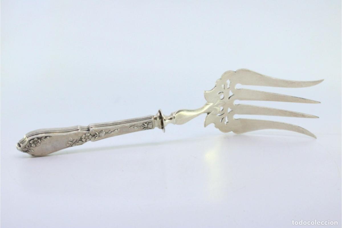 Antig&uuml;edades: Tenedor de plata para servir pescado - Foto 6
