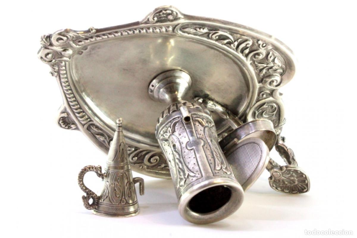 Antig&uuml;edades: Candelabro de mano, en plata - Foto 6