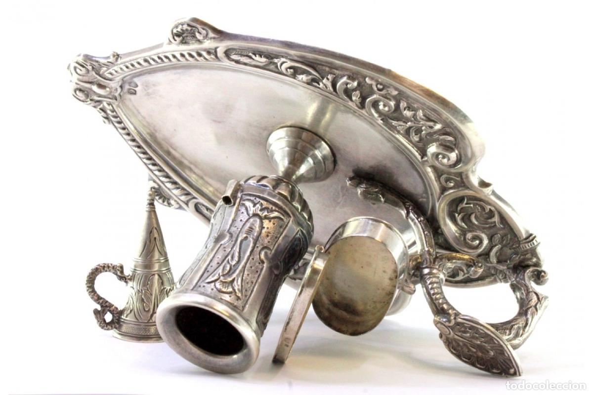 Antig&uuml;edades: Candelabro de mano, en plata - Foto 7