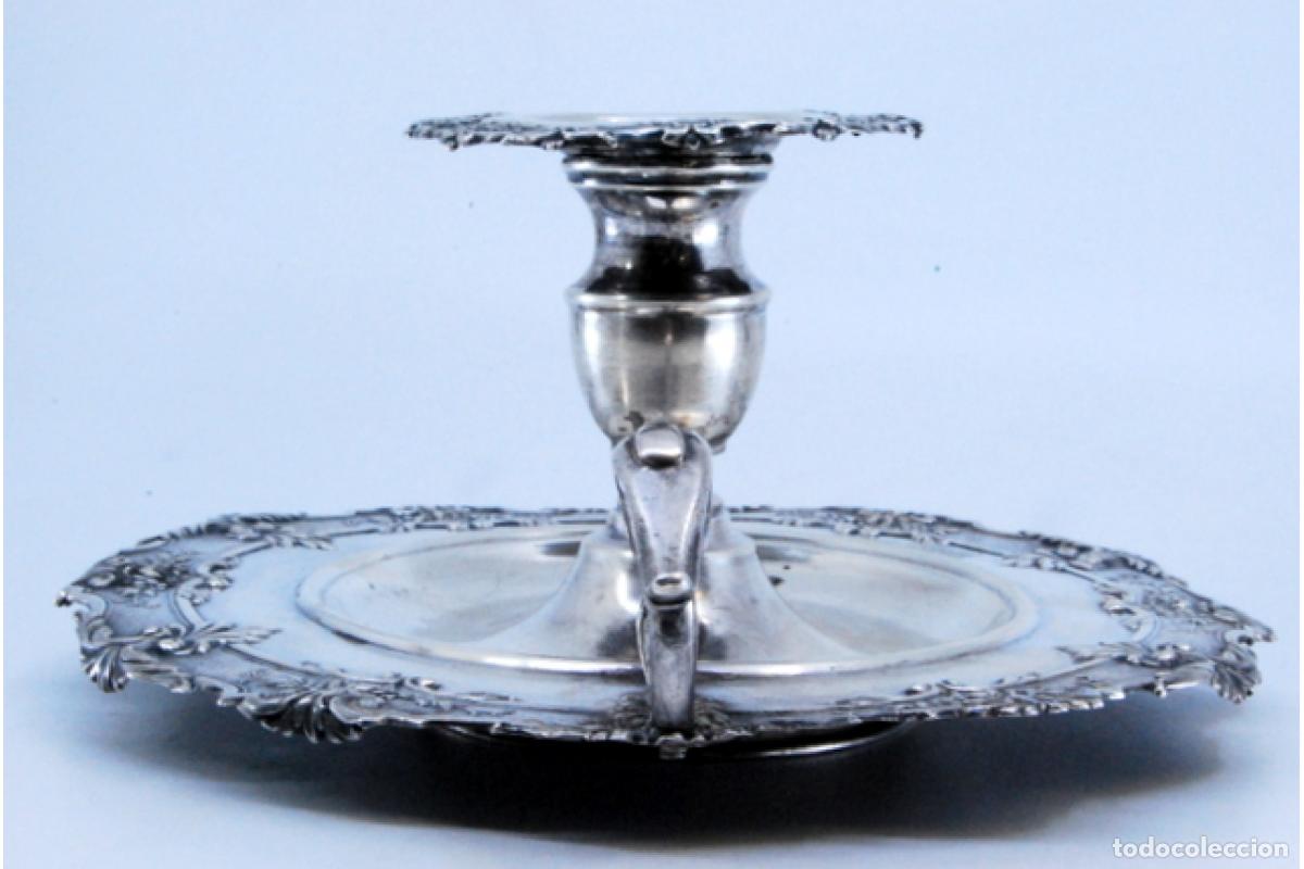 Antig&uuml;edades: Candelabro de mano, en plata - Foto 6