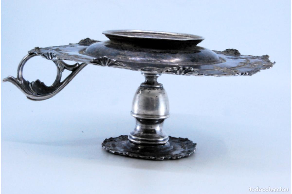 Antig&uuml;edades: Candelabro de mano, en plata - Foto 8