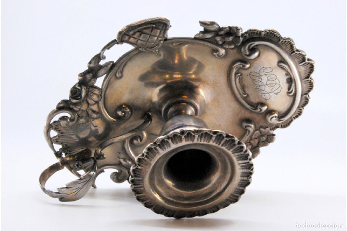 Antig&uuml;edades: Candelabro de mano, en plata - Foto 6