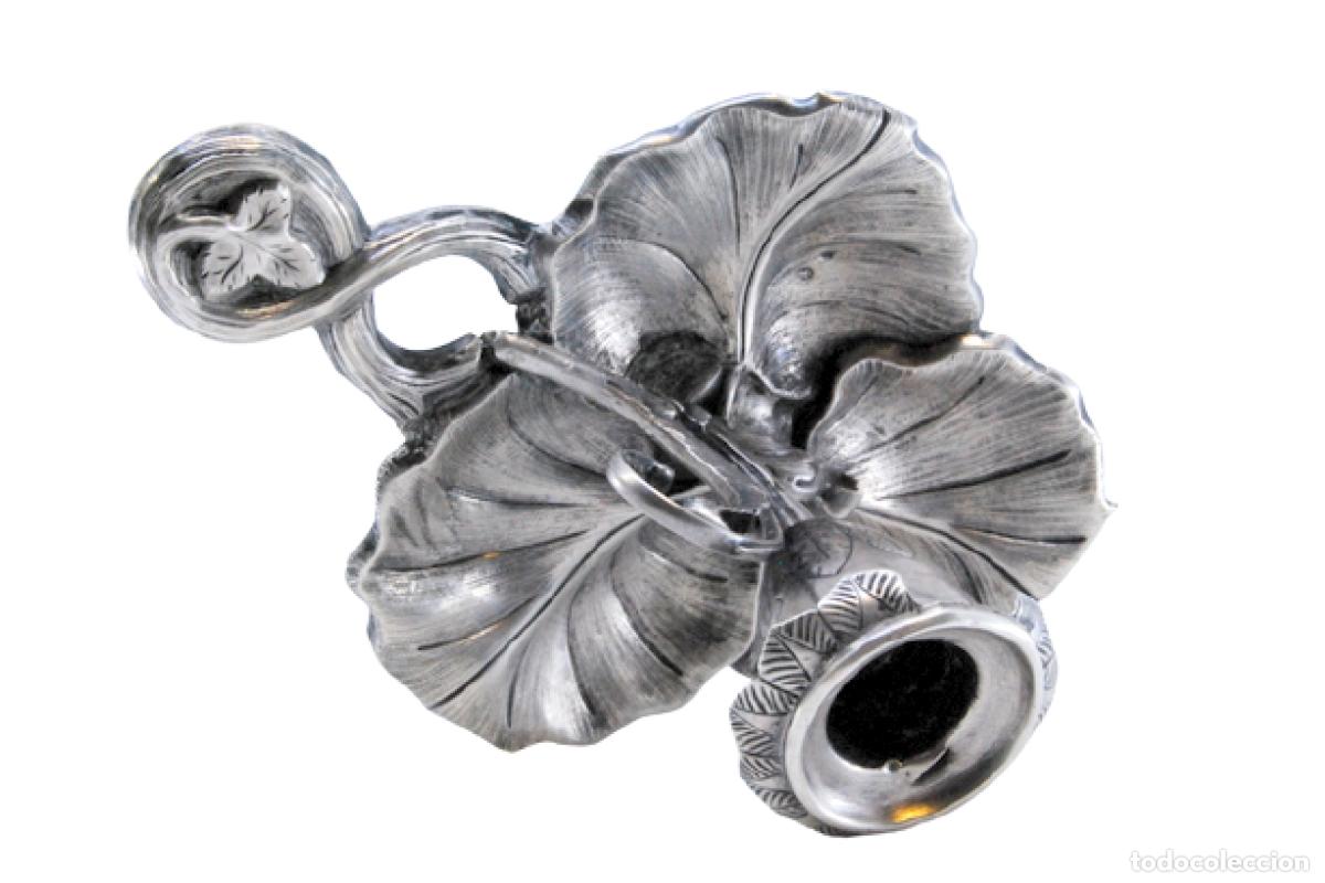 Antiques: Candelabro de mano, en plata