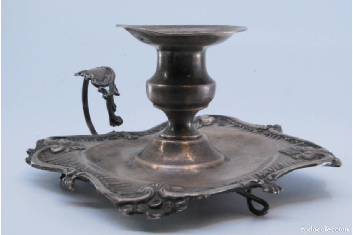 Antig&uuml;edades: Candelabro de mano, en plata - Foto 5