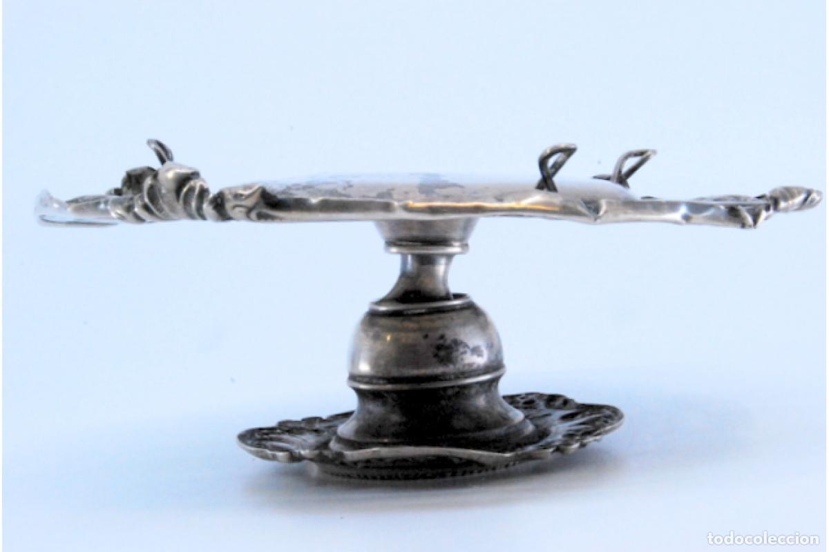 Antig&uuml;edades: Candelabro de mano, en plata - Foto 7