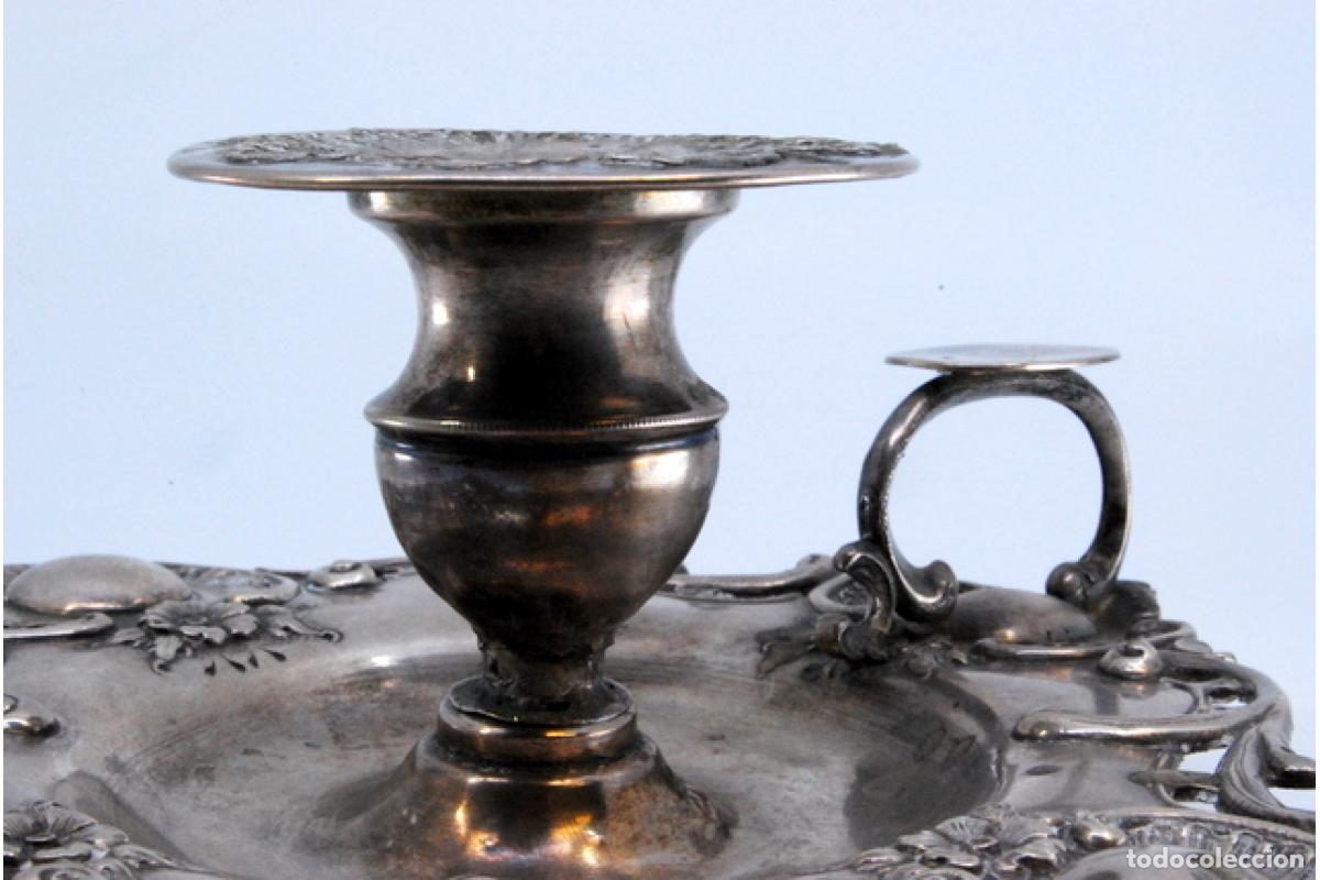 Antig&uuml;edades: Candelabro de mano, en plata - Foto 5