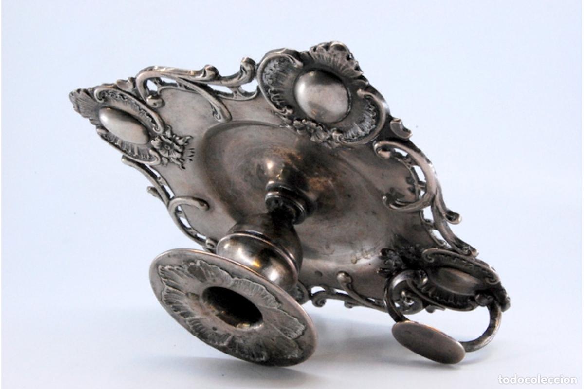 Antig&uuml;edades: Candelabro de mano, en plata - Foto 8