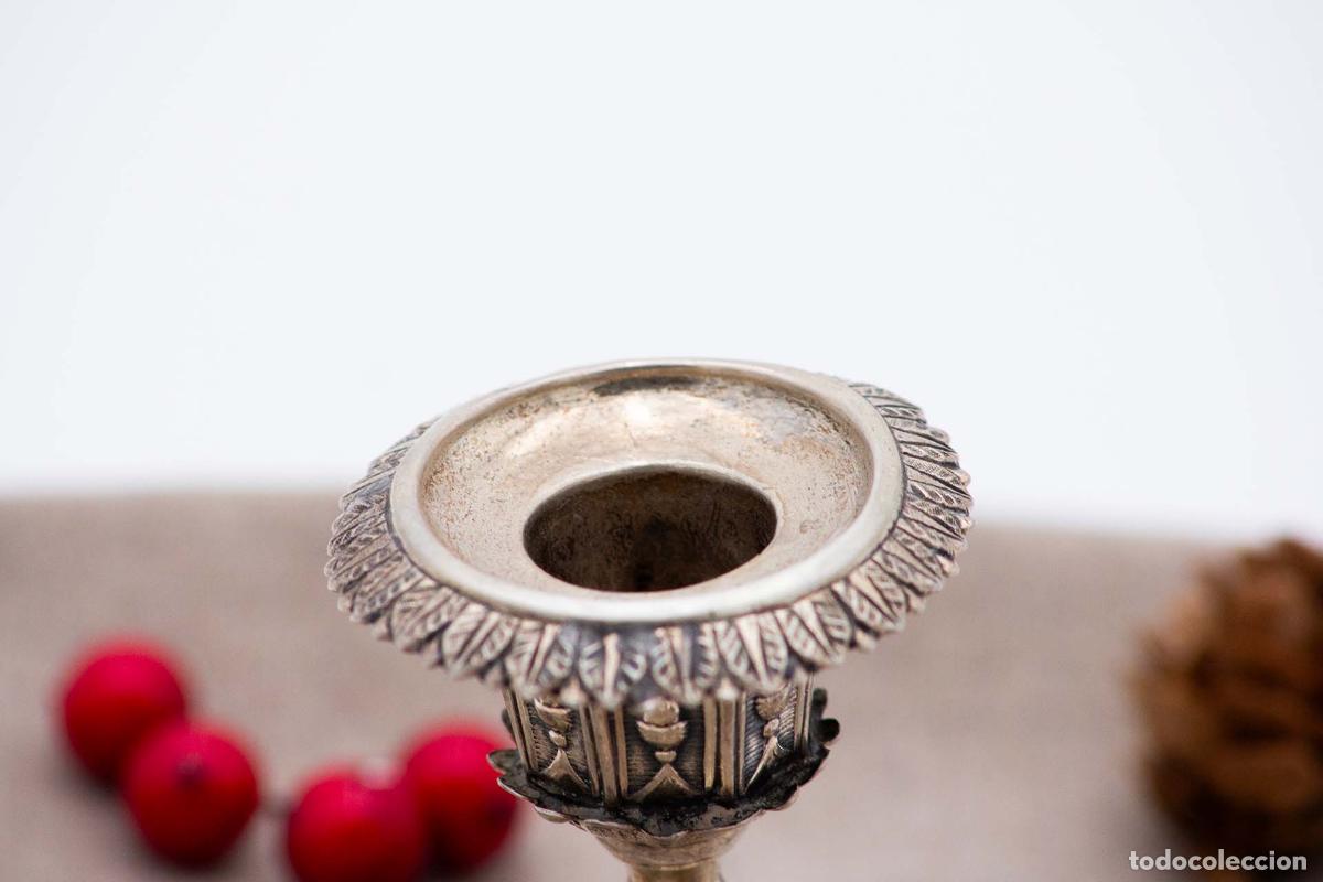 Antig&uuml;edades: Candelabro de mano, en plata - Foto 3