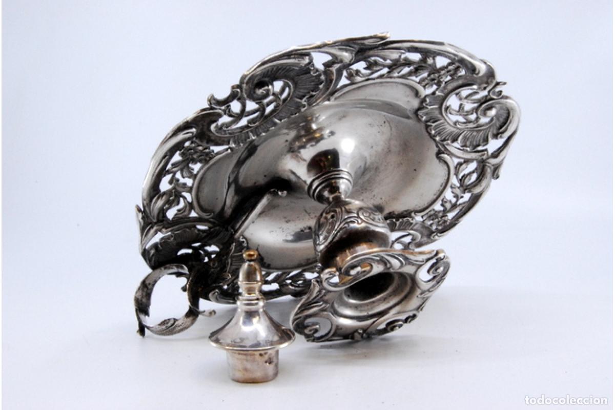 Antig&uuml;edades: Candelabro de mano, en plata - Foto 4