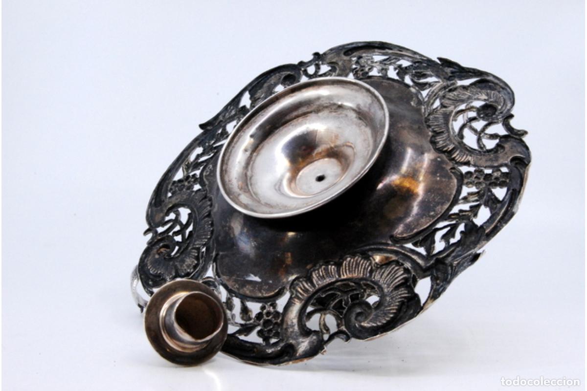 Antig&uuml;edades: Candelabro de mano, en plata - Foto 6