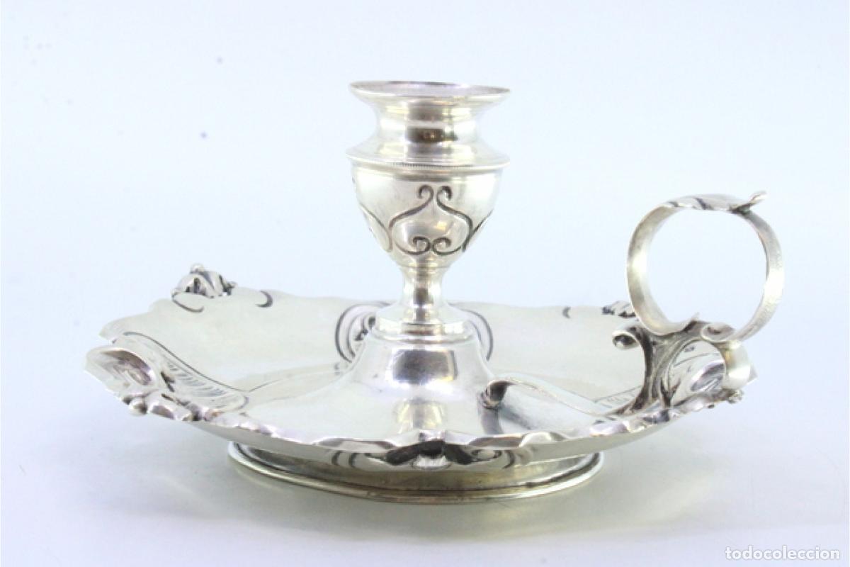 Antig&uuml;edades: Candelabro de mano, en plata - Foto 5