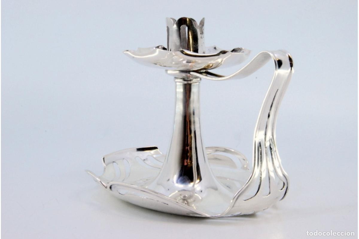 Antig&uuml;edades: Candelabro de mano, en plata - Foto 3