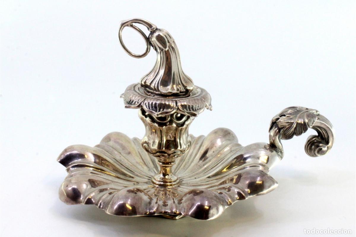Antig&uuml;edades: Candelabro de mano, en plata - Foto 4