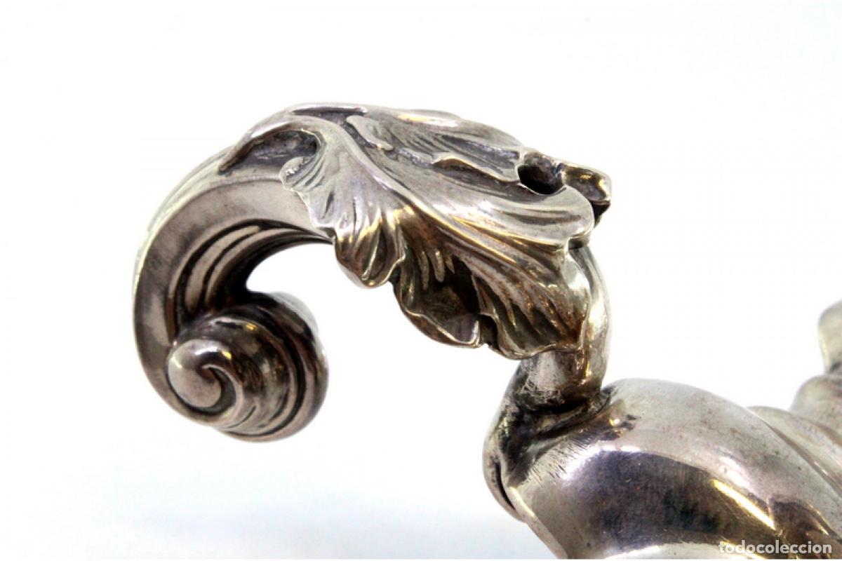 Antig&uuml;edades: Candelabro de mano, en plata - Foto 6