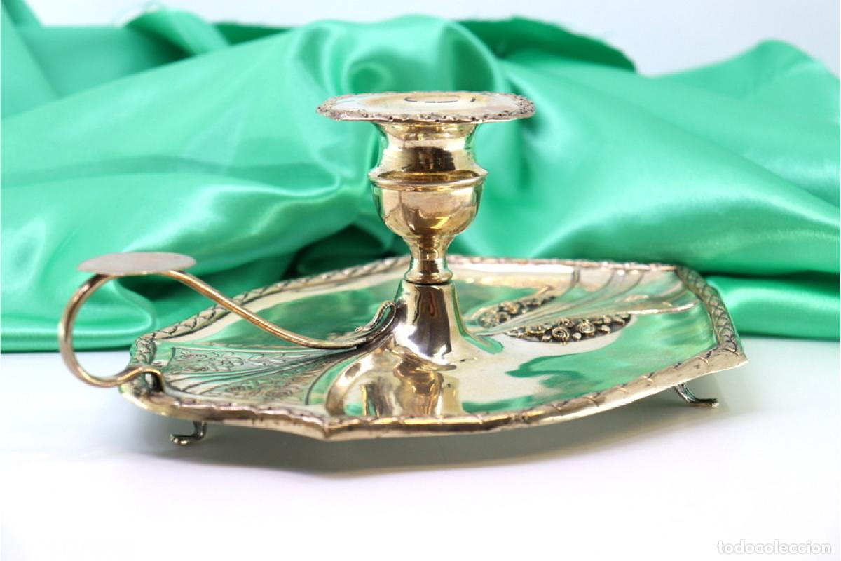Antig&uuml;edades: Candelabro de mano, en plata - Foto 6