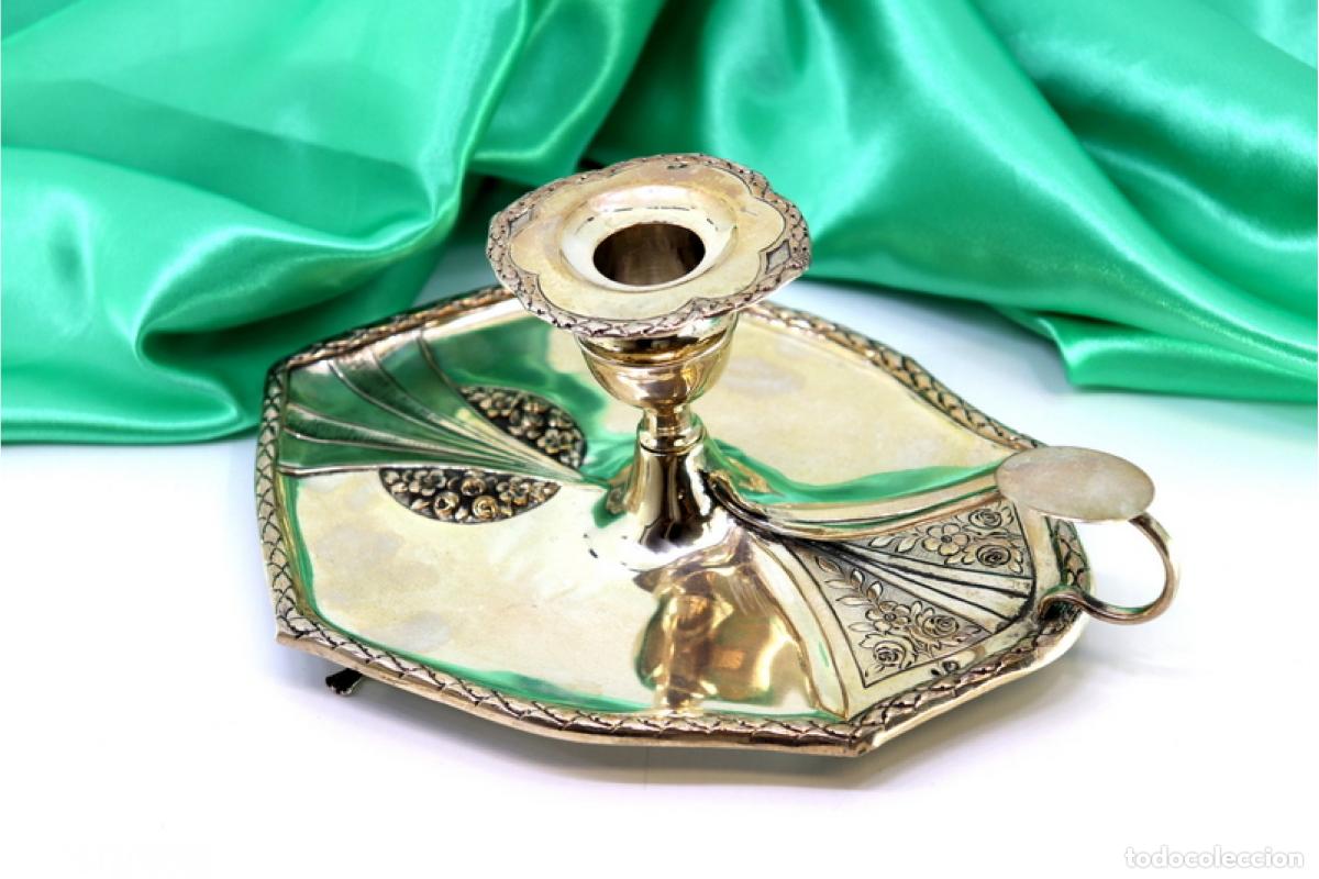 Antiquit&eacute;s: Candelabro de mano, en plata