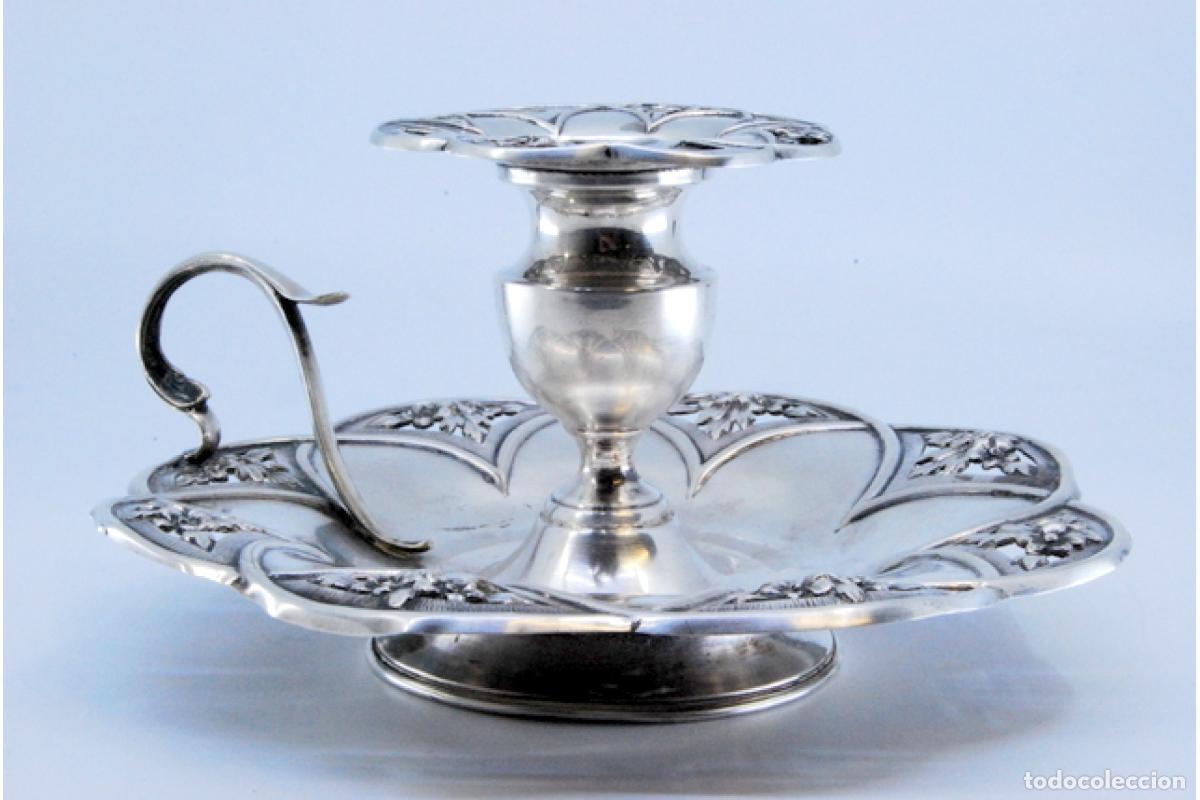 Antig&uuml;edades: Candelabro de mano, en plata - Foto 8