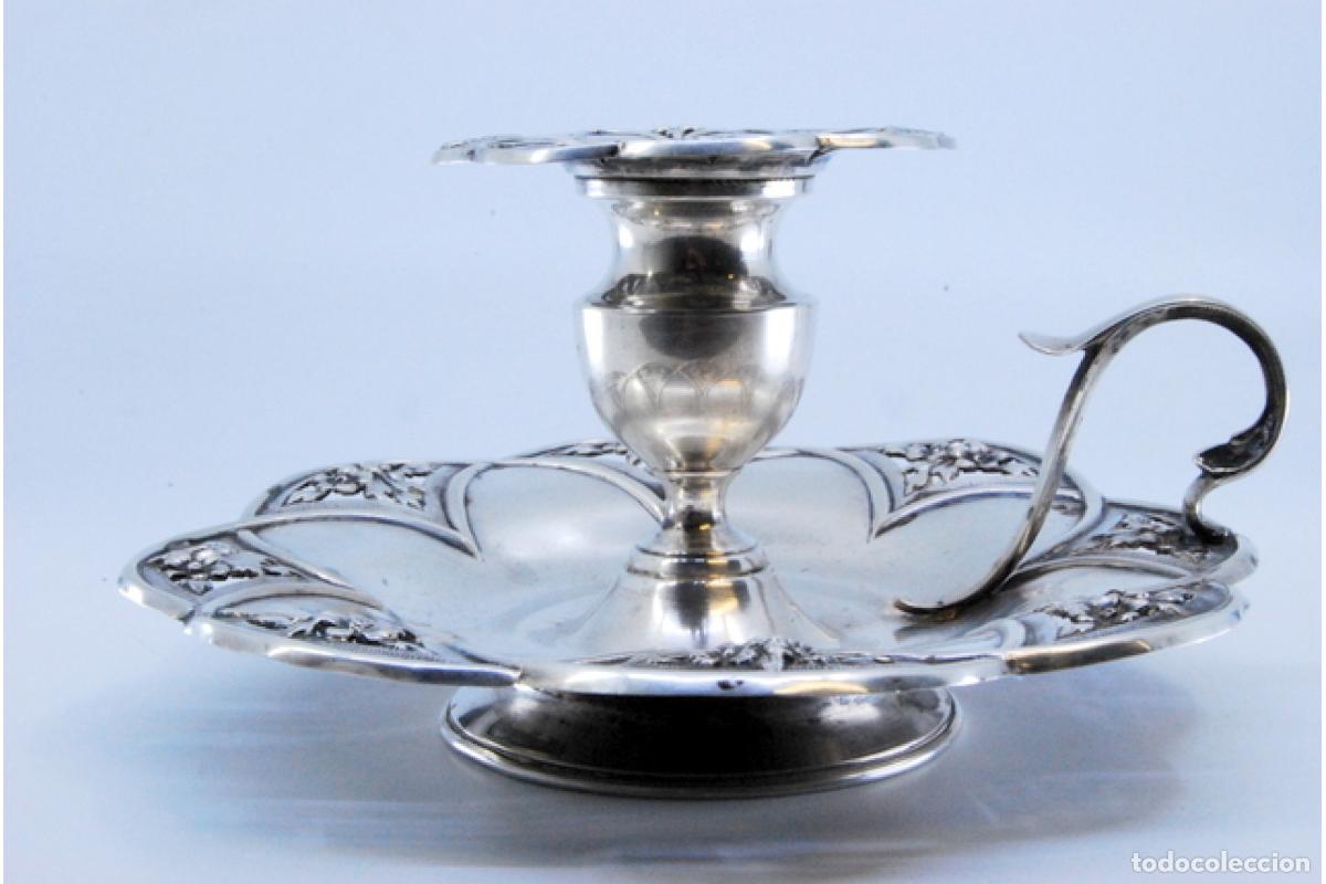 Antig&uuml;edades: Candelabro de mano, en plata - Foto 9