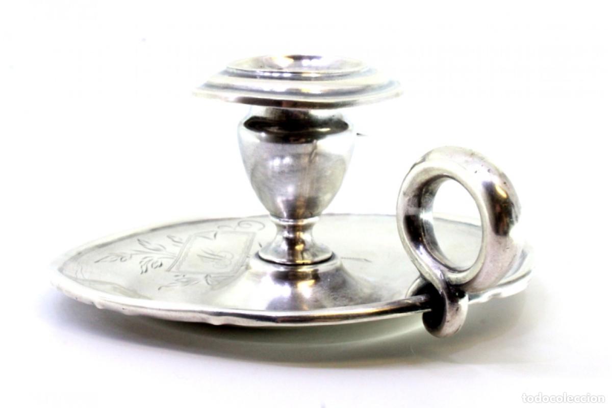 Antig&uuml;edades: Candelabro de mano, en plata - Foto 7