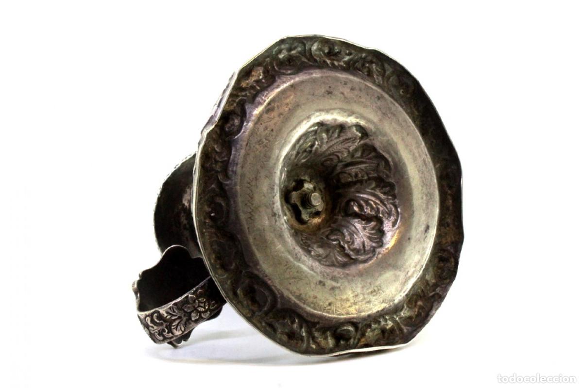 Antig&uuml;edades: Candelabro de mano, en plata - Foto 3