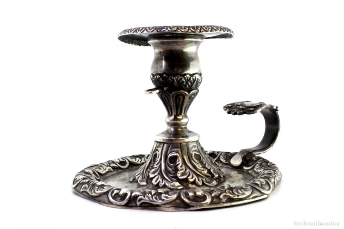 Antig&uuml;edades: Candelabro de mano, en plata - Foto 7
