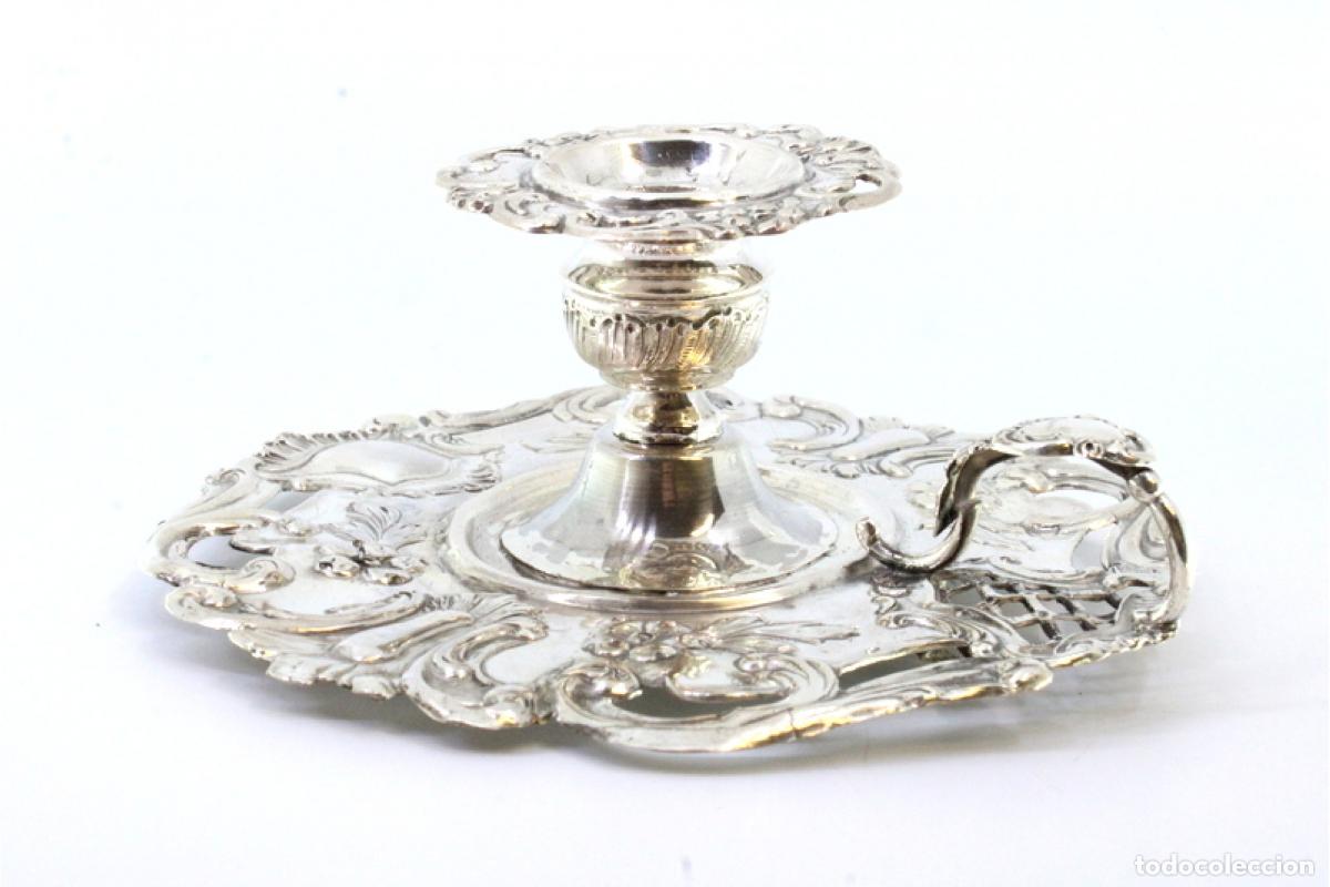Antig&uuml;edades: Candelabro de mano, en plata - Foto 6