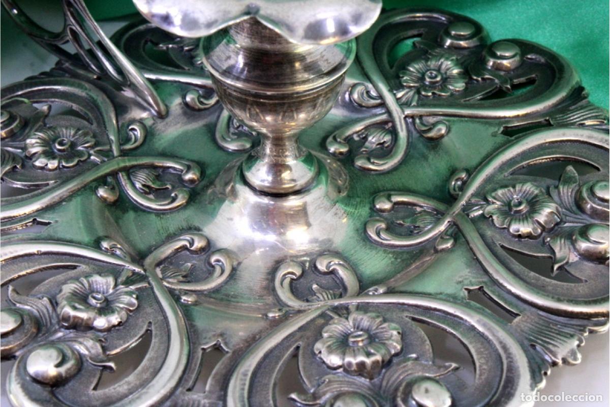 Antig&uuml;edades: Candelabro de mano, en plata - Foto 5