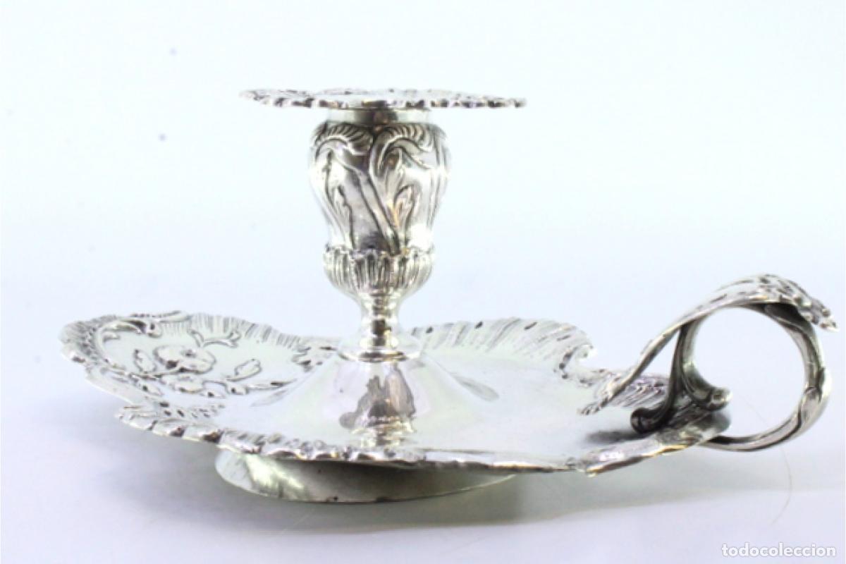 Antig&uuml;edades: Candelabro de mano, en plata - Foto 6
