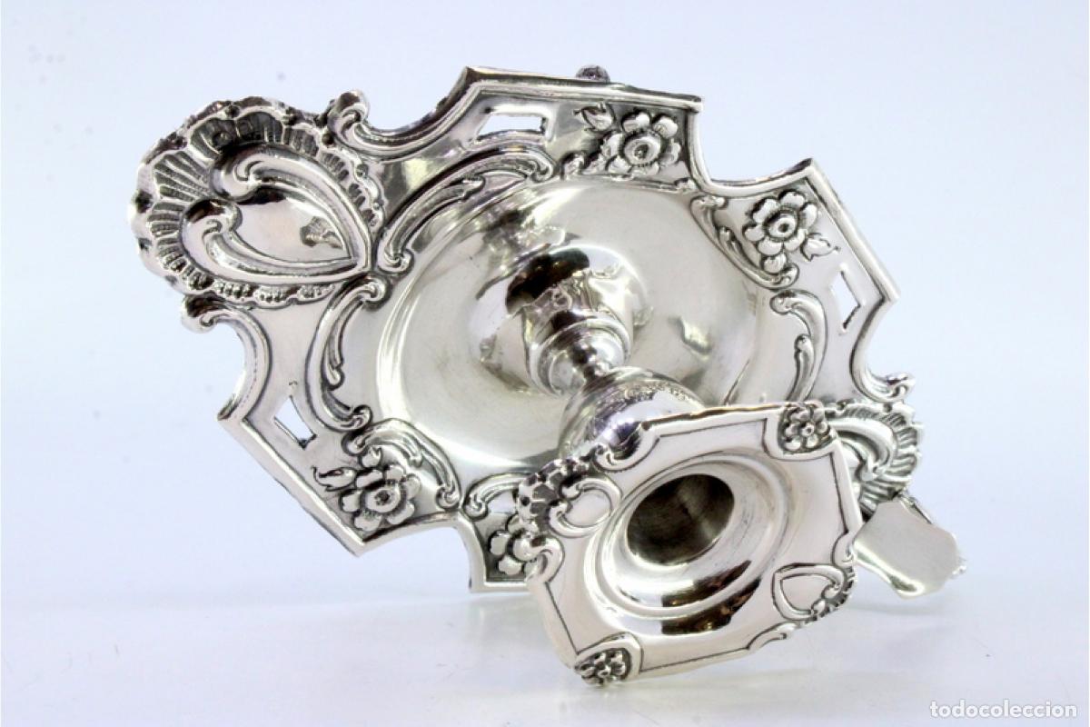 Antig&uuml;edades: Candelabro de mano, en plata - Foto 5