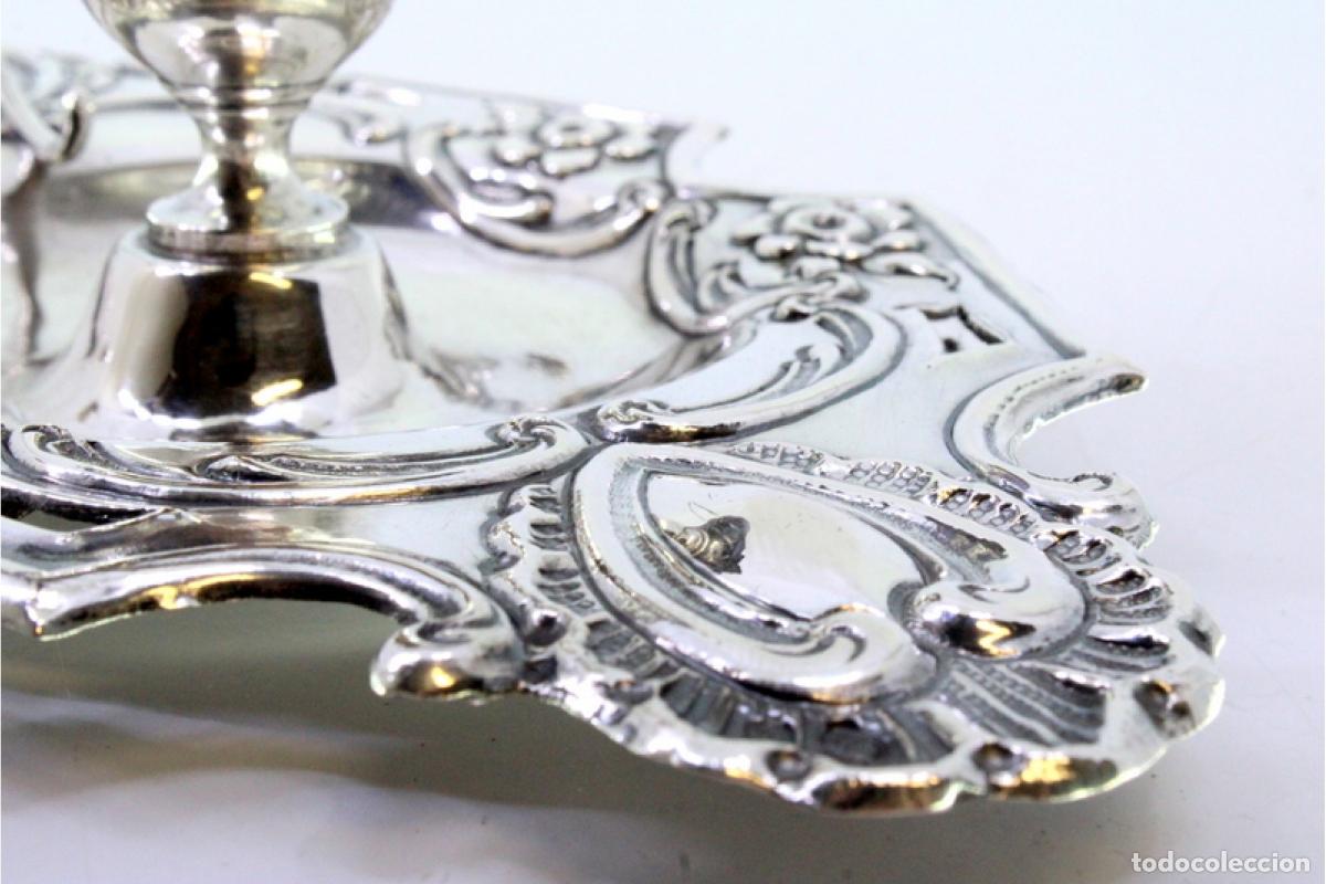 Antig&uuml;edades: Candelabro de mano, en plata - Foto 7