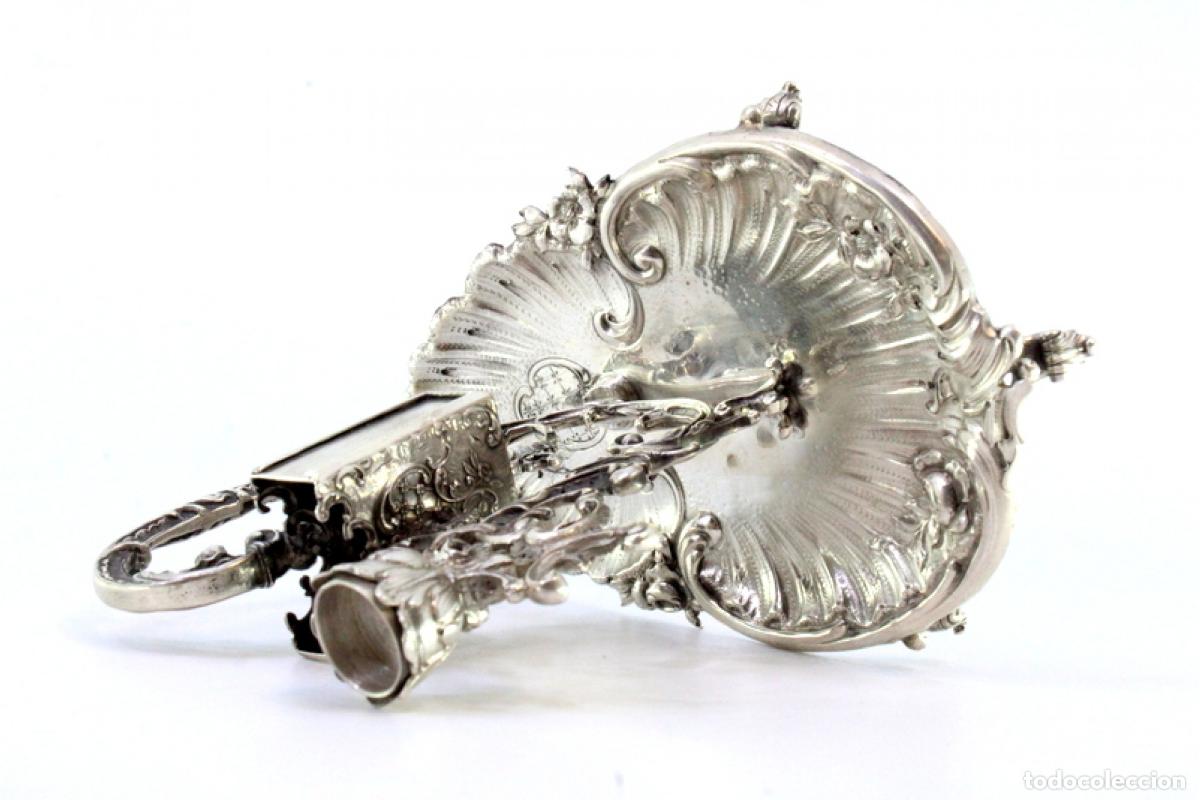Antig&uuml;edades: Candelabro de mano, en plata - Foto 7