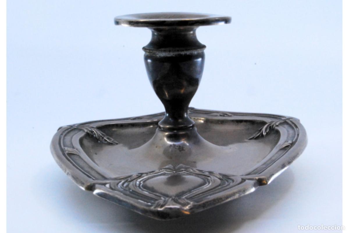 Antig&uuml;edades: Candelabro de mano, en plata - Foto 6