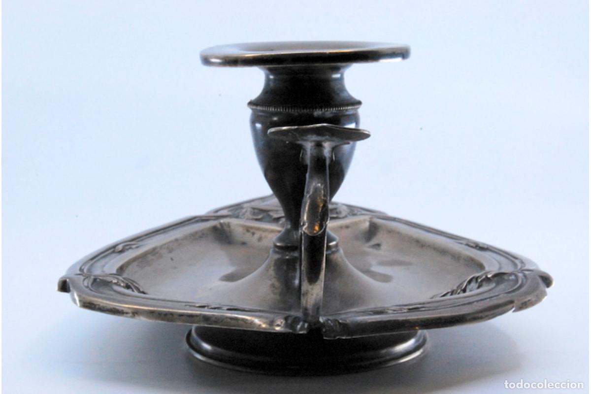 Antig&uuml;edades: Candelabro de mano, en plata - Foto 7