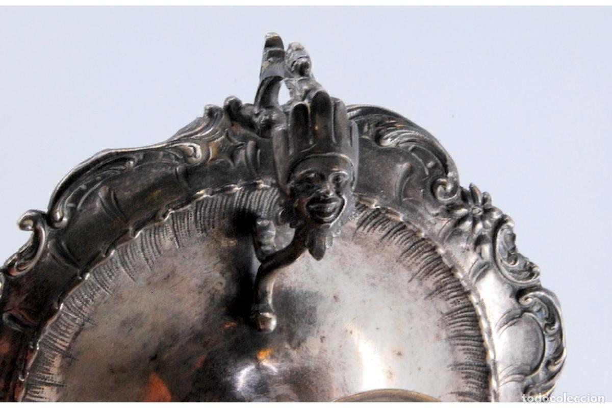Antig&uuml;edades: Candelabro de mano, en plata - Foto 4