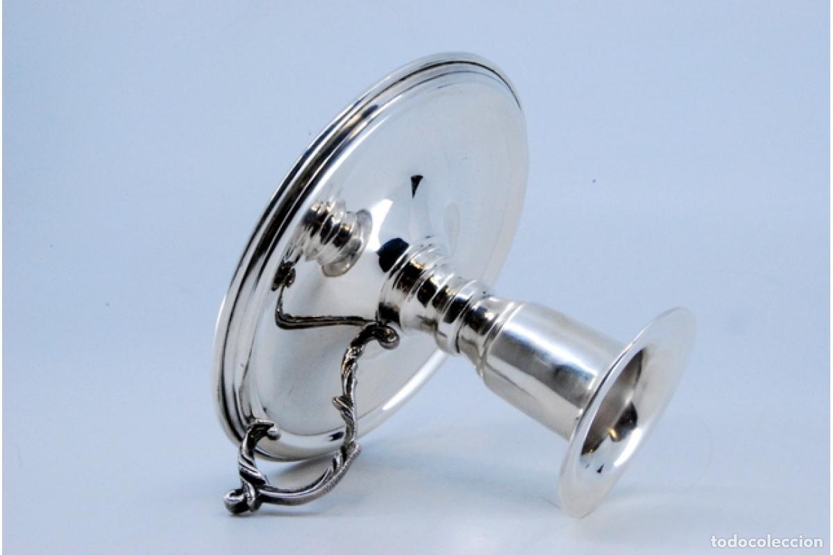 Antig&uuml;edades: Candelabro de mano, en plata - Foto 3