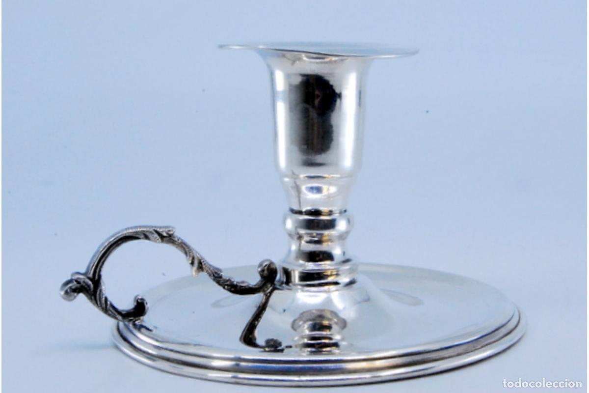 Antig&uuml;edades: Candelabro de mano, en plata - Foto 5