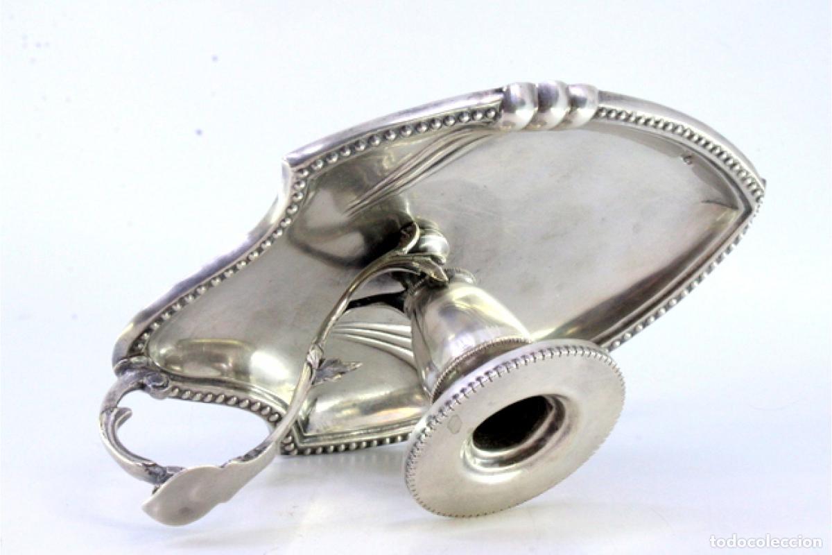 Antig&uuml;edades: Candelabro de mano, en plata - Foto 4