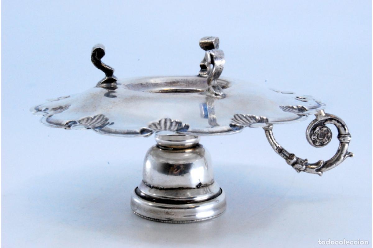 Antig&uuml;edades: Candelabro de mano, en plata - Foto 5