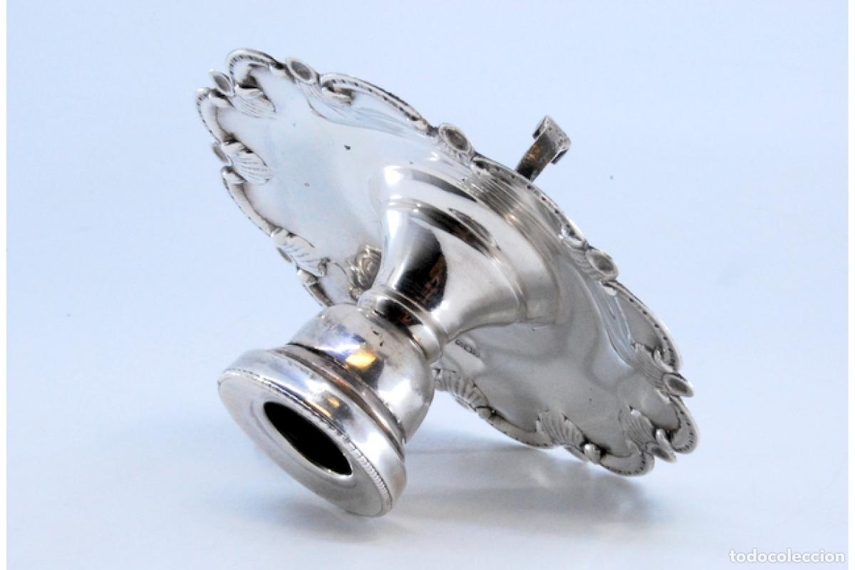 Antig&uuml;edades: Candelabro de mano, en plata - Foto 7