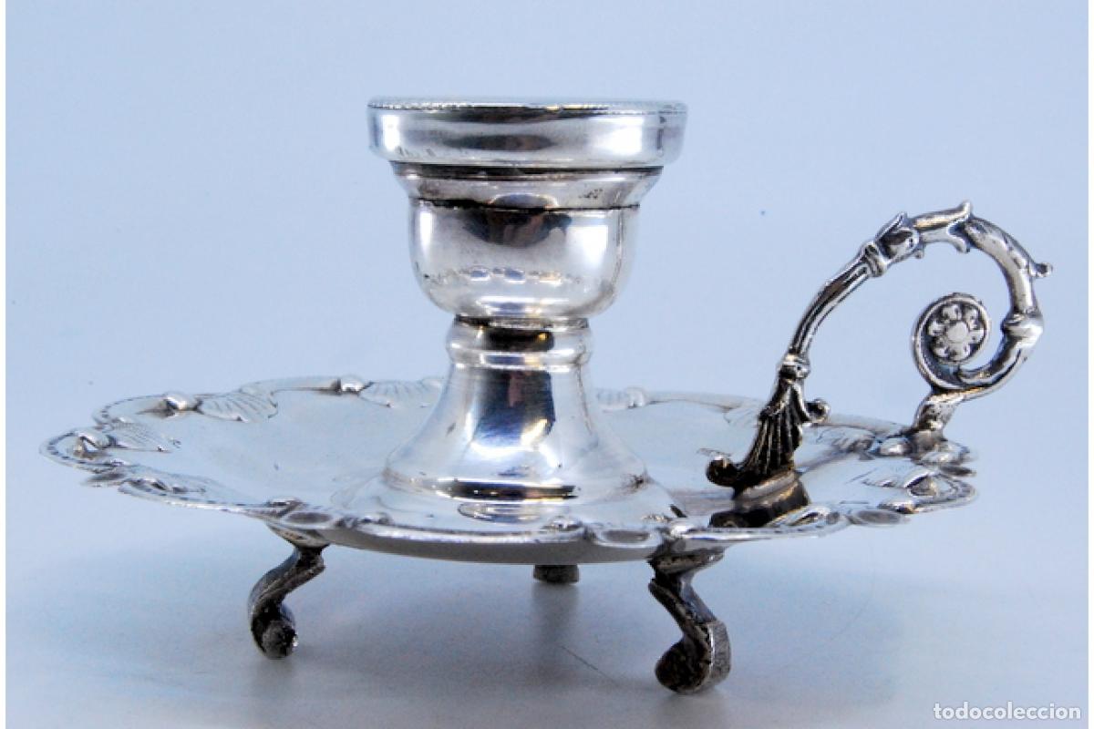 Antig&uuml;edades: Candelabro de mano, en plata - Foto 9
