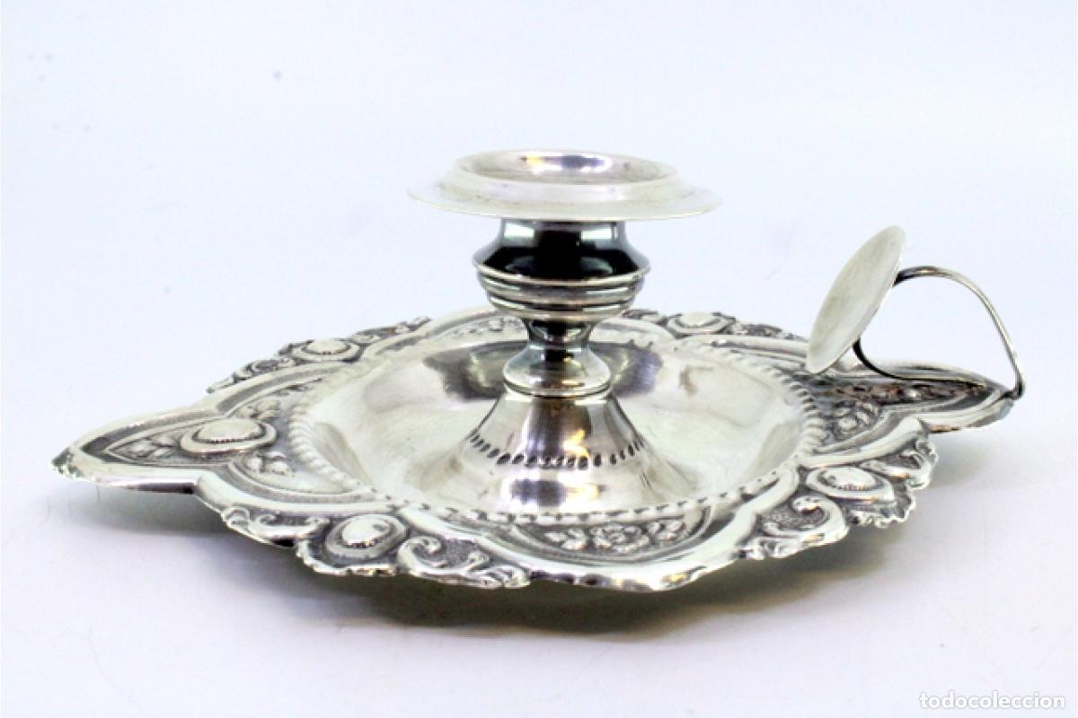 Antig&uuml;edades: Candelabro de mano, en plata - Foto 6