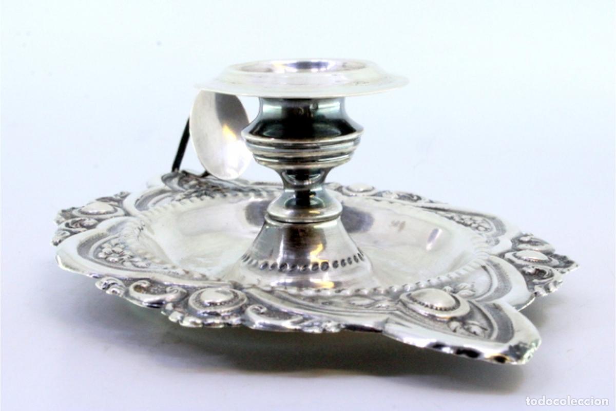 Antig&uuml;edades: Candelabro de mano, en plata - Foto 7