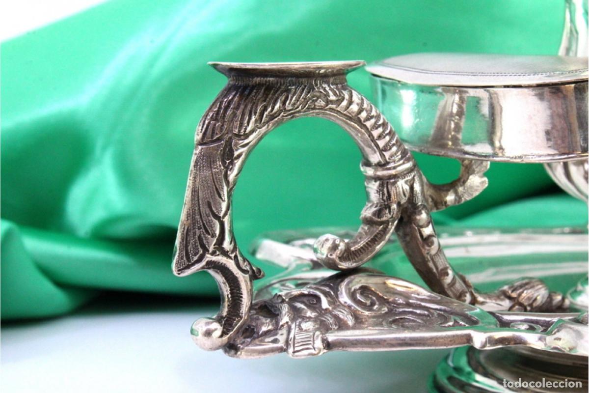 Antig&uuml;edades: Candelabro de mano, en plata - Foto 4