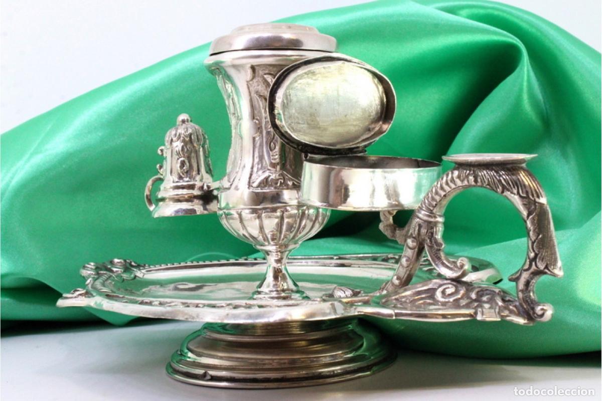 Antig&uuml;edades: Candelabro de mano, en plata - Foto 5