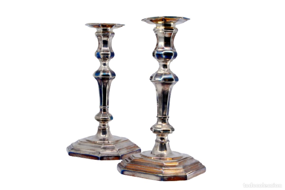 Antiquit&eacute;s: candelabros de plata