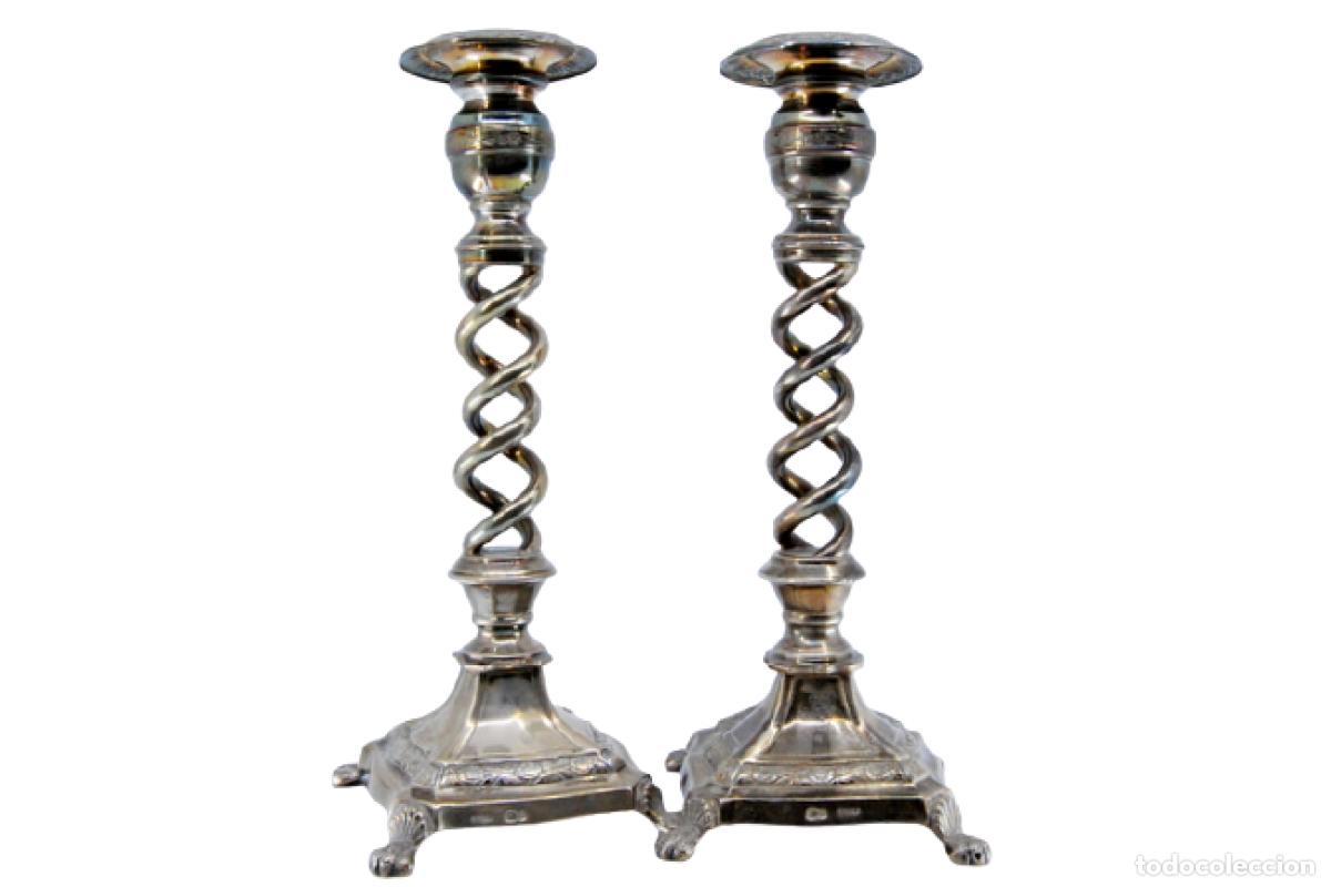 Antig&uuml;edades: candelabros de plata