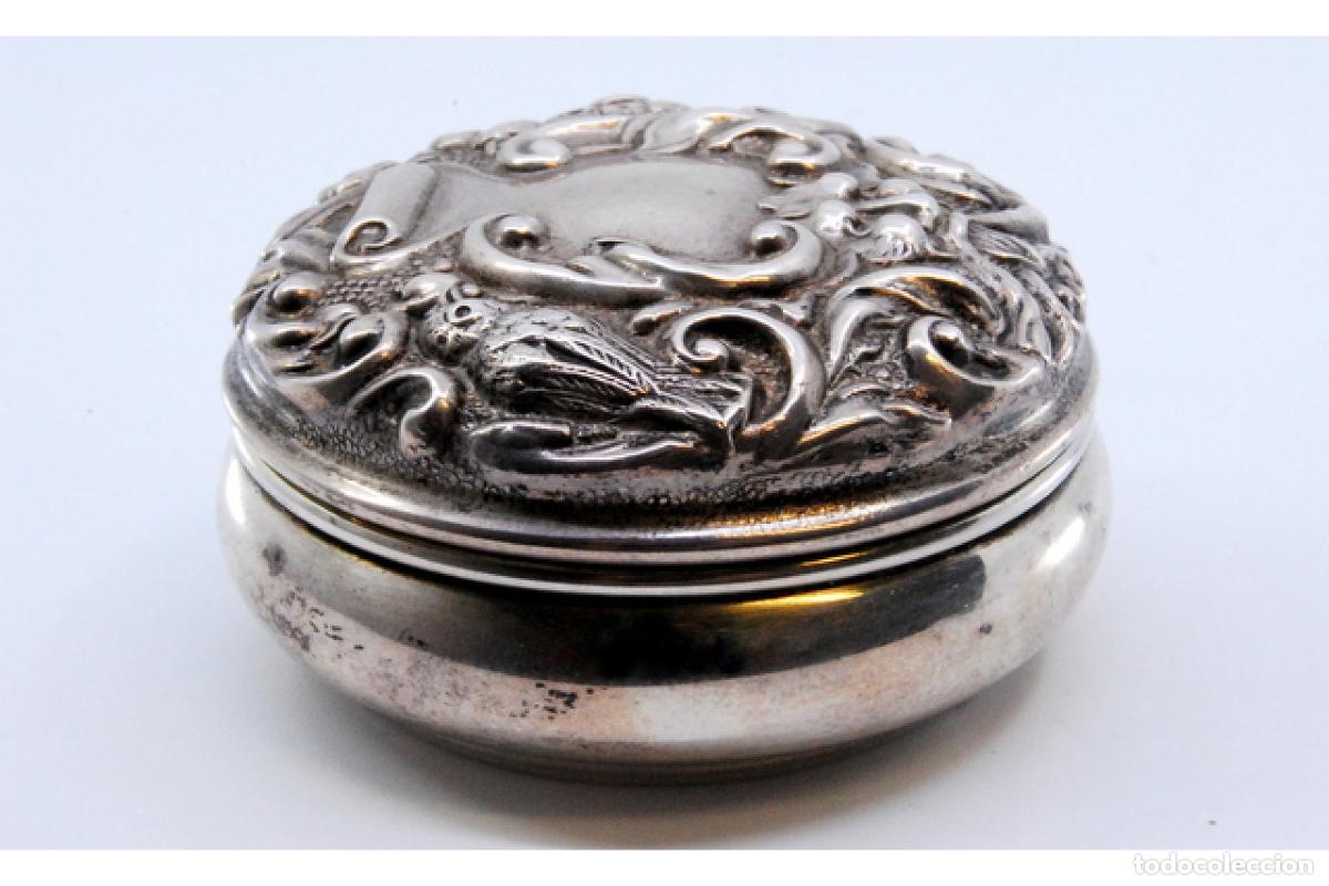 Antig&uuml;edades: Pastillero, en plata - Foto 9