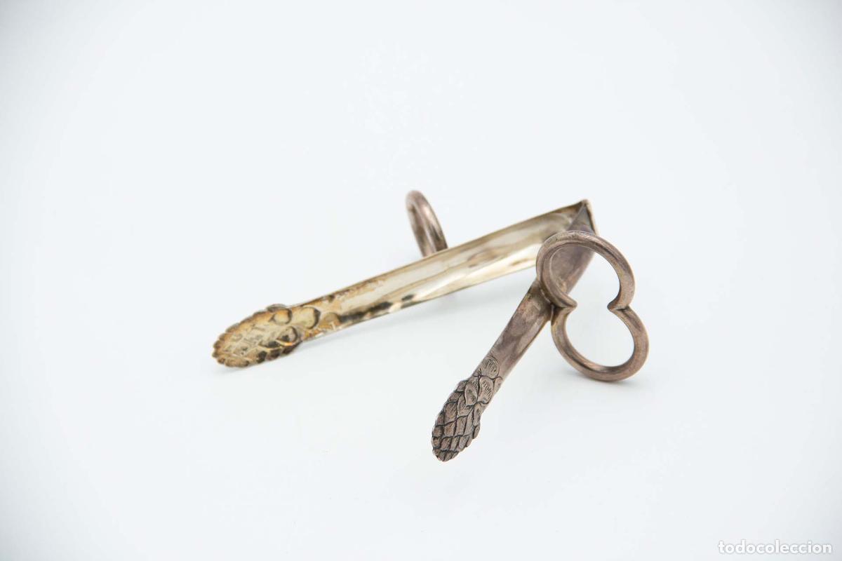 Antig&uuml;edades: Pinzas de plata para esp&aacute;rragos - Foto 3